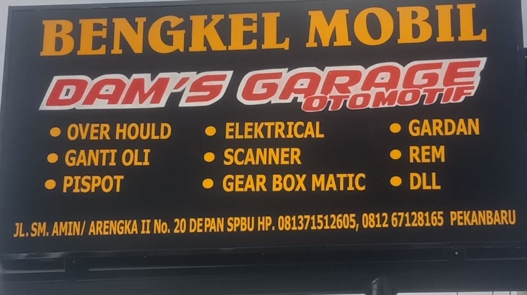 Dam's Garage Otomotif - Bengkel Mobil Terpercaya di Panam Pekanbaru