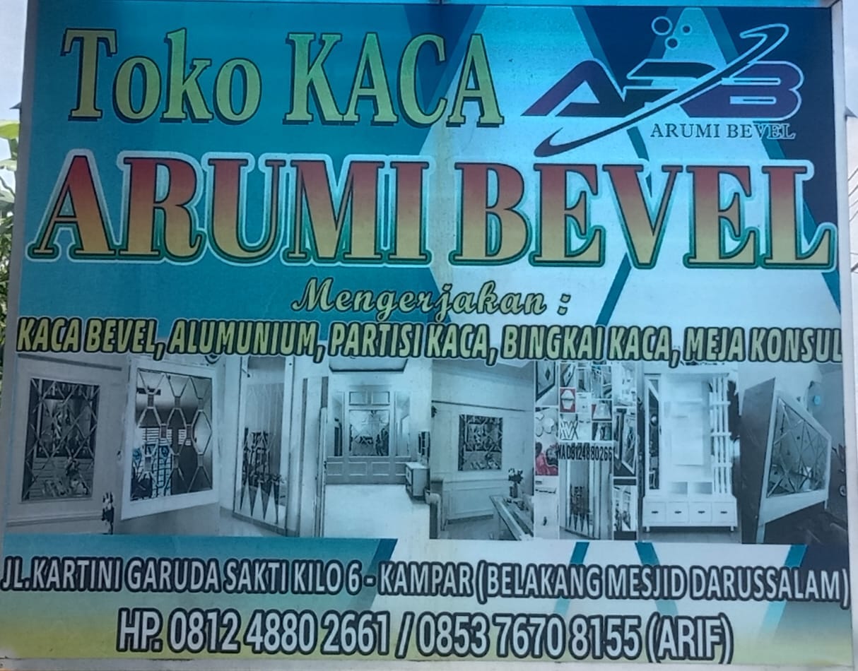 Toko Kaca Arumi Bevel - Toko Kaca Bevel Daerah Garuda Sakti Pekanbaru