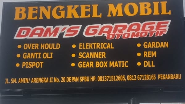 Dam's Garage Otomotif - Bengkel Mobil Terpercaya di Panam Pekanbaru
